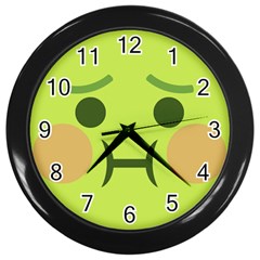 Barf Wall Clocks (black) by BestEmojis