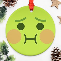 Barf Round Ornament (two Sides) by BestEmojis