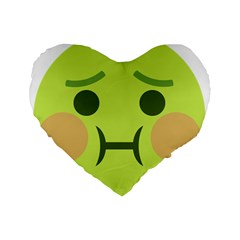 Barf Standard 16  Premium Flano Heart Shape Cushions by BestEmojis