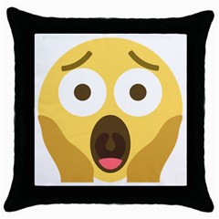 Scream Emoji Throw Pillow Case (black) by BestEmojis