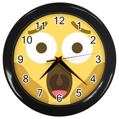 Scream Emoji Wall Clocks (black) by BestEmojis