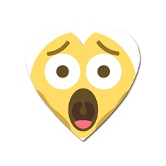 Scream Emoji Heart Magnet by BestEmojis