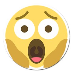 Scream Emoji Magnet 5  (round) by BestEmojis