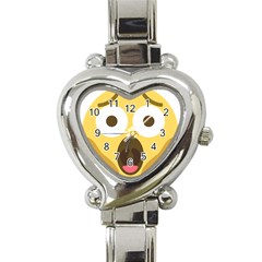 Scream Emoji Heart Italian Charm Watch by BestEmojis