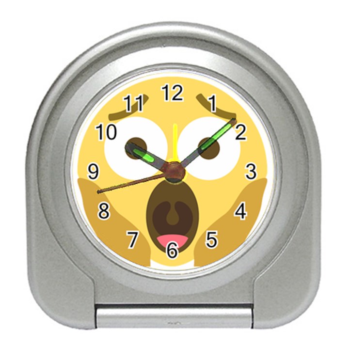 Scream Emoji Travel Alarm Clocks