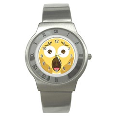 Scream Emoji Stainless Steel Watch