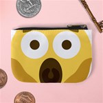 Scream Emoji Mini Coin Purses Back