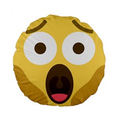 Scream Emoji Standard 15  Premium Round Cushions by BestEmojis