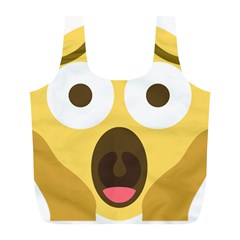 Scream Emoji Full Print Recycle Bags (l)  by BestEmojis