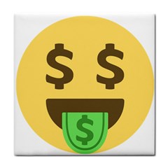 Money Face Emoji Tile Coasters by BestEmojis