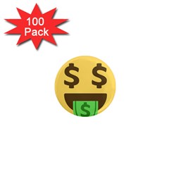 Money Face Emoji 1  Mini Magnets (100 Pack)  by BestEmojis