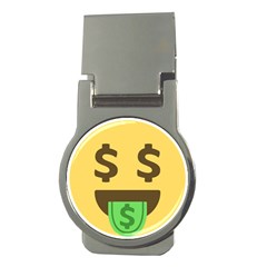 Money Face Emoji Money Clips (round)  by BestEmojis