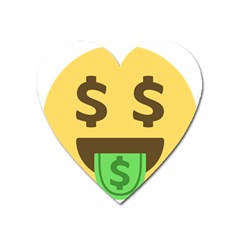 Money Face Emoji Heart Magnet by BestEmojis