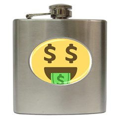 Money Face Emoji Hip Flask (6 Oz) by BestEmojis