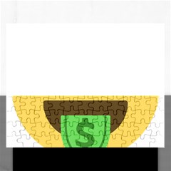 Money Face Emoji Rectangular Jigsaw Puzzl by BestEmojis