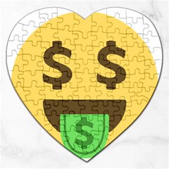 Money Face Emoji Jigsaw Puzzle (heart) by BestEmojis