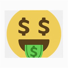 Money Face Emoji Small Glasses Cloth by BestEmojis