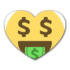 Money Face Emoji Heart Mousepads