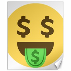 Money Face Emoji Canvas 11  X 14   by BestEmojis