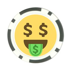 Money Face Emoji Poker Chip Card Guard by BestEmojis