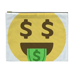 Money Face Emoji Cosmetic Bag (xl)