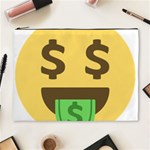 Money Face Emoji Cosmetic Bag (XL) Front