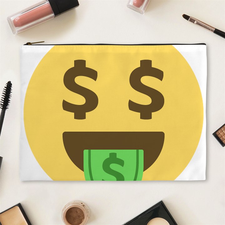 Money Face Emoji Cosmetic Bag (XL)