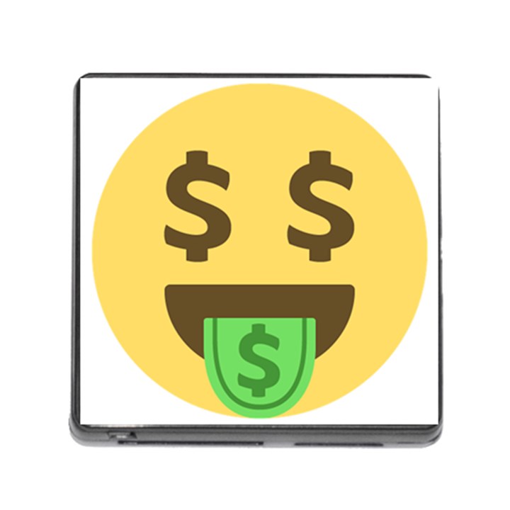 Money Face Emoji Memory Card Reader (Square)