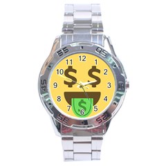 Money Face Emoji Stainless Steel Analogue Watch by BestEmojis