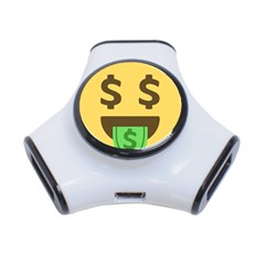 Money Face Emoji 3-port Usb Hub by BestEmojis