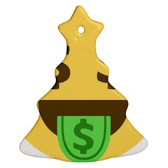 Money Face Emoji Christmas Tree Ornament (two Sides) by BestEmojis