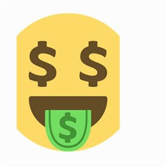 Money Face Emoji Large Garden Flag (two Sides) by BestEmojis