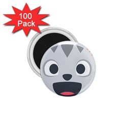 Cat Smile 1 75  Magnets (100 Pack)  by BestEmojis