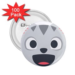 Cat Smile 2 25  Buttons (100 Pack)  by BestEmojis