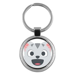 Cat Smile Key Chains (round)  by BestEmojis