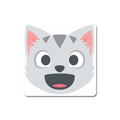 Cat Smile Square Magnet by BestEmojis