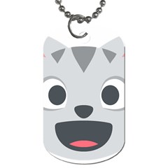 Cat Smile Dog Tag (two Sides) by BestEmojis