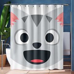 Cat Smile Shower Curtain 60  X 72  (medium)  by BestEmojis