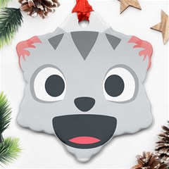 Cat Smile Ornament (snowflake) by BestEmojis