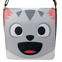 Cat Smile Flap Messenger Bag (s) by BestEmojis