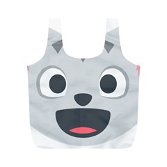 Cat Smile Full Print Recycle Bags (m)  by BestEmojis