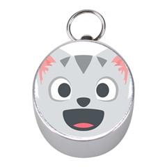 Cat Smile Mini Silver Compasses by BestEmojis