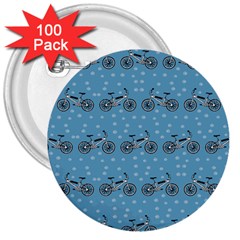 Bicycles Pattern 3  Buttons (100 Pack) 