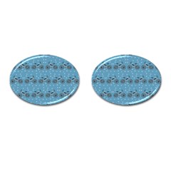 Bicycles Pattern Cufflinks (oval) by linceazul