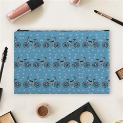 Bicycles Pattern Cosmetic Bag (large)  by linceazul