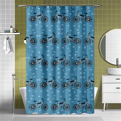 Bicycles Pattern Shower Curtain 48  X 72  (small)  by linceazul