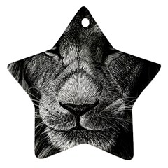 My Lion Sketch Ornament (star)