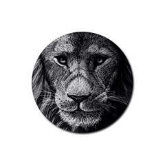 My Lion Sketch Rubber Round Coaster (4 Pack)  by 1871930