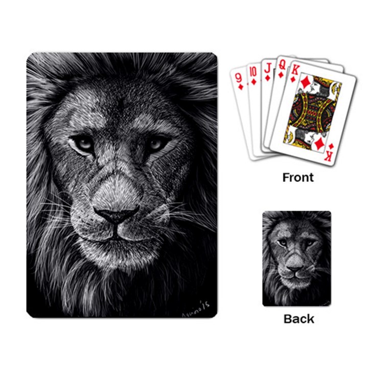 My Lion Sketch Playing Card