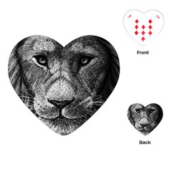 My Lion Sketch Playing Cards (heart)  by 1871930